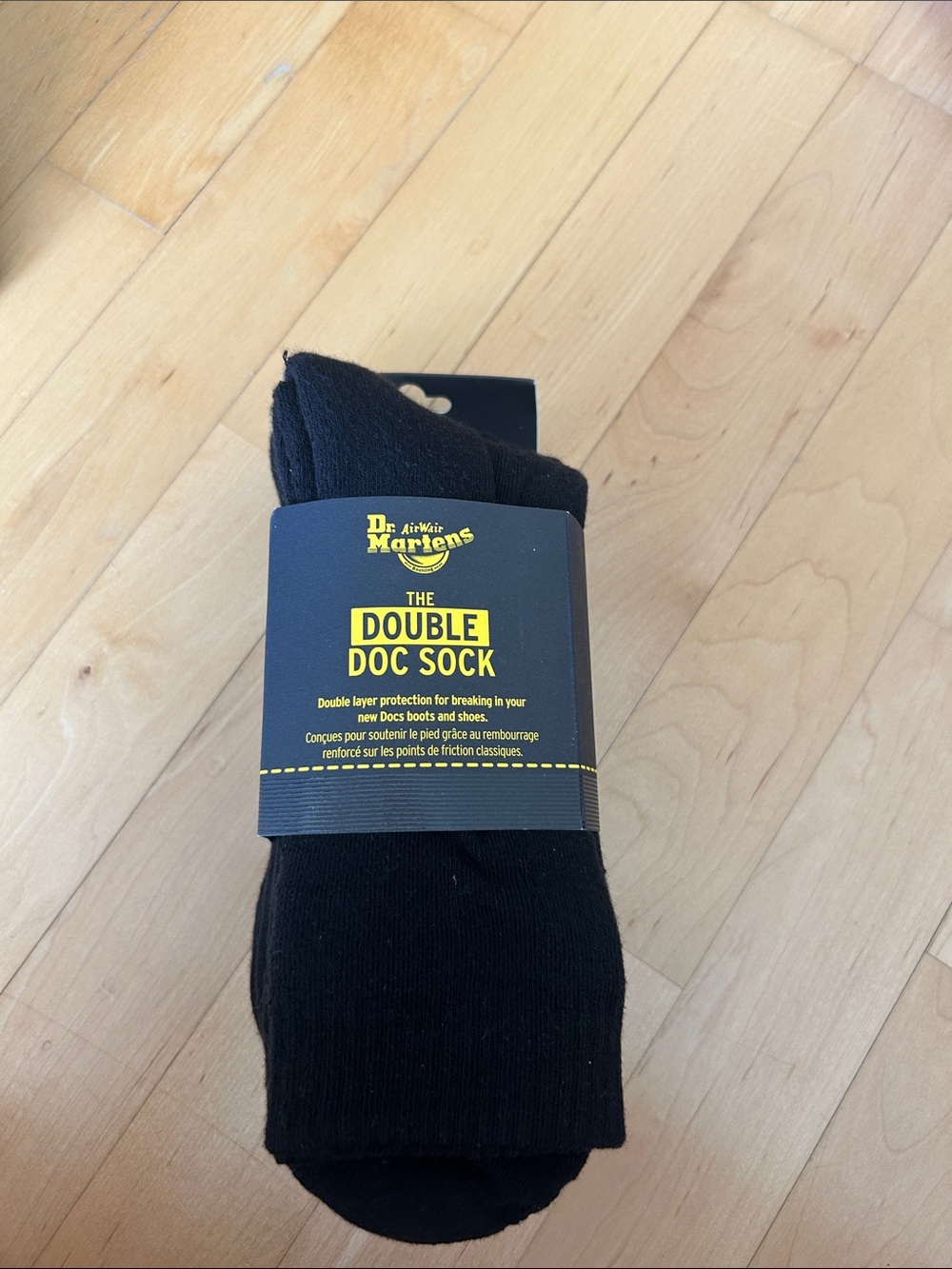 Dr. Martens Black Double Doc Crew Socks